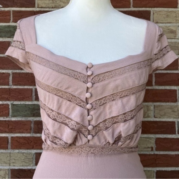 Free People Blush Pink Mini Dress - Picture 2 of 10